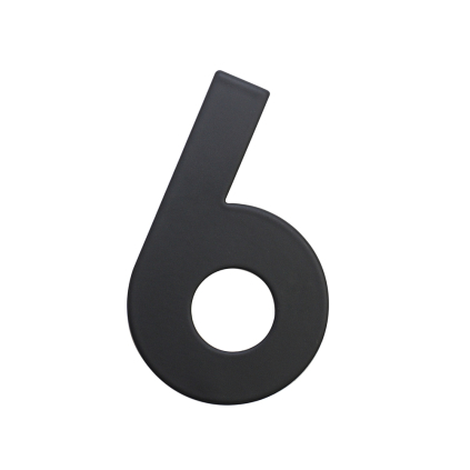Domovní číslo "6", RN.75L, černá