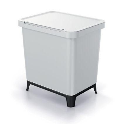 Odpadkový koš, 29 l, světle šedá