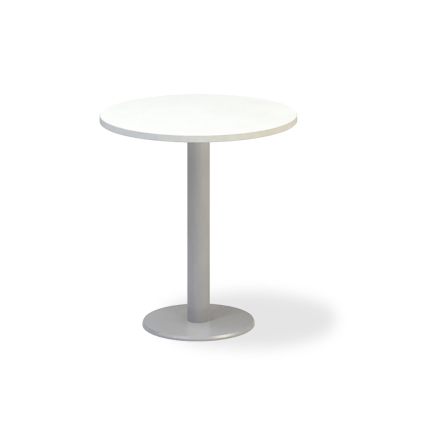Jednací stůl ProOffice, průměr 70 cm, bílá