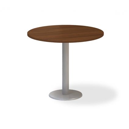 Jednací stůl ProOffice, průměr 90 cm, ořech
