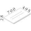 Kontejner Visio LUX 47 x 70 cm, dub