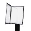 Menu vitrína s LED osvětlením 4 x A4, černá