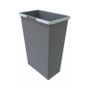 Odpadkový koš s rukojeťmi 35 l, šedá