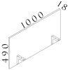 Paraván Visio LUX 100 cm, šedá