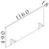 Paraván Visio LUX 116 cm, dub