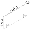 Paraván Visio LUX 116 cm, šedá