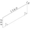 Paraván Visio LUX 136 cm, šedá