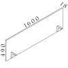 Paraván Visio LUX 160 cm, dub