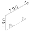 Paraván Visio LUX 70 cm, dub