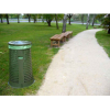 Venkovní odpadkový koš - plastový, 120 l, černá