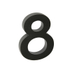 Domovní číslo "8", RN.100LV, broušené, černá