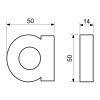 Domovní číslo "A", RN.100LV, broušené, černá