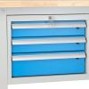 Dílenský stůl Solid OAK-30, 150 cm, závěsný box, dub