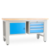 Dílenský stůl Solid OAK-13, 150 cm, 2 závěsné boxy, dub
