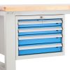 Dílenský stůl Solid OAK-41, 150 cm, 2 závěsné boxy, dub