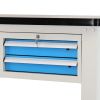 Dílenský stůl Solid MDF-12, 150 cm, 2 závěsné boxy, černá