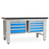 Dílenský stůl Solid MDF-34, 150 cm, 2 závěsné boxy, černá