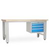 Dílenský stůl Solid OAK-03, 180 cm, závěsný box, dub