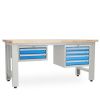 Dílenský stůl Solid OAK-24, 180 cm, 2 závěsné boxy, dub