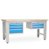 Dílenský stůl Solid OAK-32, 180 cm, 2 závěsné boxy, dub