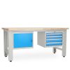 Dílenský stůl Solid OAK-14, 180 cm, 2 závěsné boxy, dub