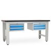Dílenský stůl Solid MDF-22, 180 cm, 2 závěsné boxy, černá
