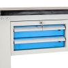 Dílenský stůl Solid MDF-21, 180 cm, 2 závěsné boxy, černá