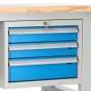 Dílenský stůl Solid OAK-33, 210 cm, 2 závěsné boxy, dub