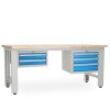 Dílenský stůl Solid OAK-23, 210 cm, 2 závěsné boxy, dub
