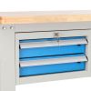 Dílenský stůl Solid OAK-24, 210 cm, 2 závěsné boxy, dub