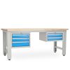 Dílenský stůl Solid OAK-32, 210 cm, 2 závěsné boxy, dub