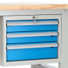 Dílenský stůl Solid OAK-43, 210 cm, 2 závěsné boxy, dub