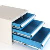Dílenský stůl Solid MDF-30, 210 cm, závěsný box, černá