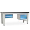 Dílenský stůl Solid MDF-24, 210 cm, 2 závěsné boxy, černá