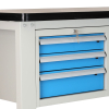 Dílenský stůl Solid MDF-32, 210 cm, 2 závěsné boxy, černá