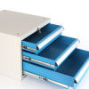 Dílenský stůl Solid MDF-32, 210 cm, 2 závěsné boxy, černá