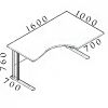 Ergonomický stůl Visio 160 x 100 cm, pravý, buk
