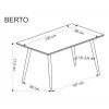 52683 3 jidelni stul pound dub cerna