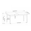 52806 18 jidelni stul kenneth dub cerna