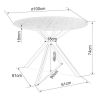 53973 4 jidelni stul aster 100 cm mramor cerna