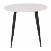 Jídelní stůl Rion - průměr 90 cm, mramor / černá