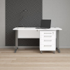 Kancelářský stůl Modulo 150 x 80 cm + kontejner, bílá / šedá