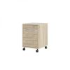 Kancelářský stůl Modulo 150 x 80 cm + kontejner, dub sonoma / šedá