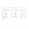 Úložné čelo postele Simplicity II 145 cm, bílý lesk