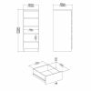Komoda Simplicity 40 x 50 x 111,5 cm, černý mat