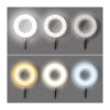 LED stolní lampička WO66 s klipem, černá
